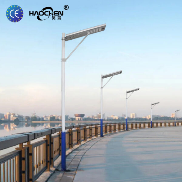 Commercial grade high quality outdoor waterproof 60w 80w all-in-one solar led street light integrated motion sensor light