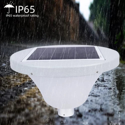 outdoor waterproof ufo solar energy led garden street lamp 40Ah lithium battery 3 year warranty