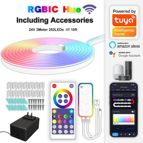 Intelligent voice control music light strip RGB color changing light stripRGB