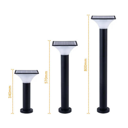 outdoor waterproof square park courtyard lamp solar powered led garden lawn light