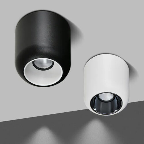 Anti Glare Black White Ceiling Surface Mounting Alu