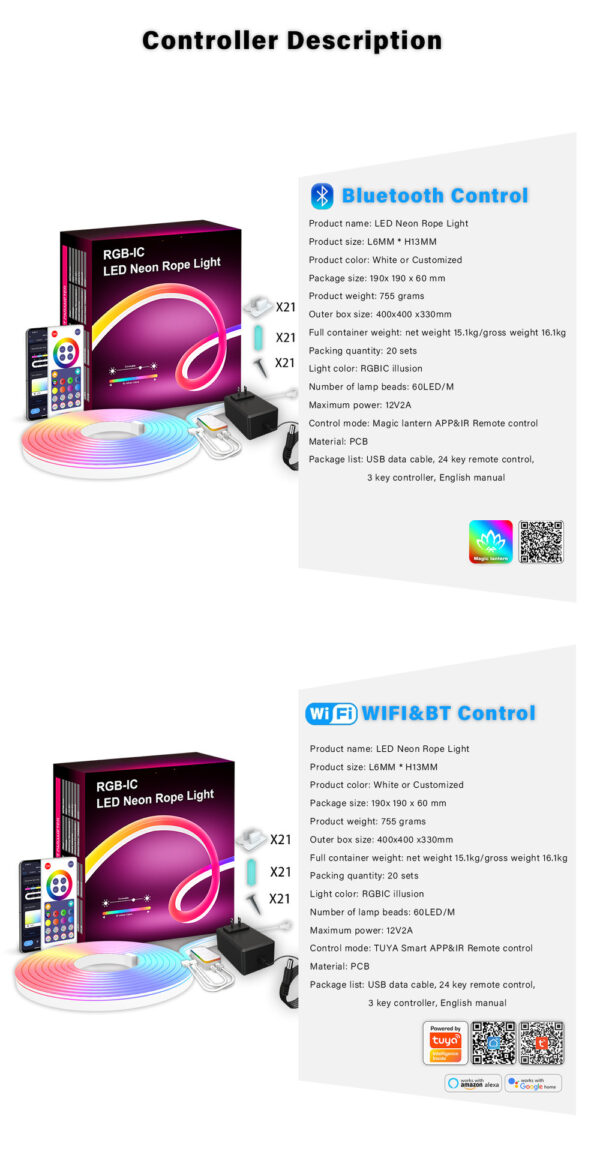 Intelligent voice control music light strip RGB color changing light stripRGB